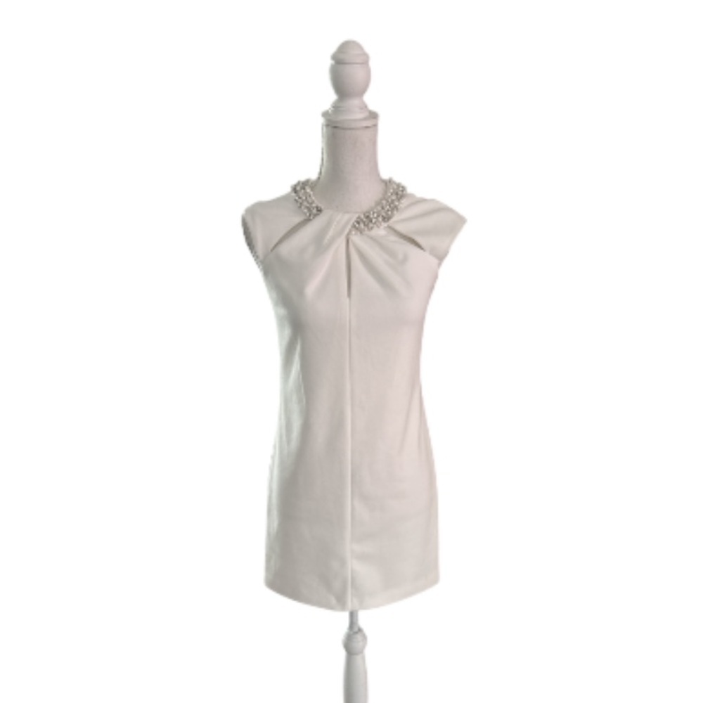 Eliza J White Textured Dress‎